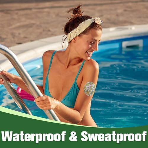 Libre 2 Sensor Covers, 20Pack Waterproof Freestyle Sensor Covers for Libre 2 Plus & Lingo Non-Glue Central Lingo Patch Hypoallergenic & Latex-Free 15 Days Protection
