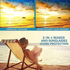 4 Pack Classic Reading Sunglasses for Women Men Spring Hinge, Outdoor Sun Readers Glasses with UV400 Protection