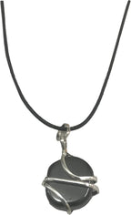 Raw Hematite Tumbled Crystal Healing Pendant Necklace Promotes Earth Energy, Protective Stone for Grounding, Negative Energies