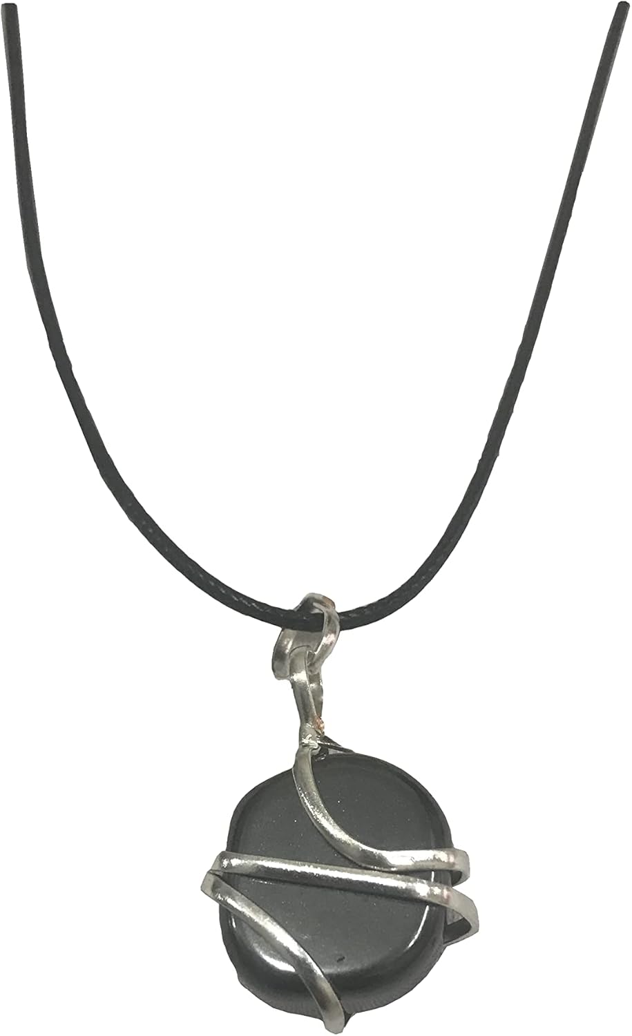 Raw Hematite Tumbled Crystal Healing Pendant Necklace Promotes Earth Energy, Protective Stone for Grounding, Negative Energies