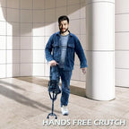 Knee Crutches, Hands Free Crutch, Adjustable Height Walker for Foot Injuries, Sprains, and Recovery, Non-Slip