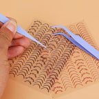 Lash Tweezers Kit - 2 Pcs Stainless Steel Eyelash Tweezers Straight and Curved Tip for Eyelash Extensions, DIY Crafts, Nail Art, Scrapbooking, Jewelry Making
