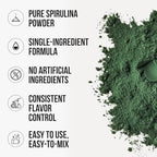 WHYZ Organic Spirulina Powder, 250g, Protein-Rich Spirulina Supplement, Organic Superfood for Immune Support, Green Spirulina Powder Organic Non GMO for Smoothies & Recipes (8.8 oz)