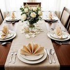 200 PCS Disposable Paper Napkins, 2-Ply Eco Unbleached Brown Dinner Napkins, Compostable Plant-Based Pulp Wedding Dinner Napkin Bulk, 16×16in, Bathroom Hand Towels