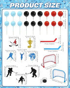27 Pieces Hockey Cake Toppers Hockey Birthday Decorations Ice Hockey Players Cupcake Picks for Men Women Sports Themed Birthday Party Supplies Decorations Baby Shower