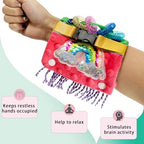 Sensory Aids for Alzheimer Patients for Therapy and Anxiety Relief Autistic Dementia Sensory Cuff Arm Pillow Fidget Wrist Cuff (Red+Grey)