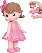 STOBOK Cake Dessert Ornament Doll Cakes Toppers Girls Princess Figurine Dolls Birthday Party Cakes Toppers for Kids Birthday Party Cake Decoration Pink Car Decor