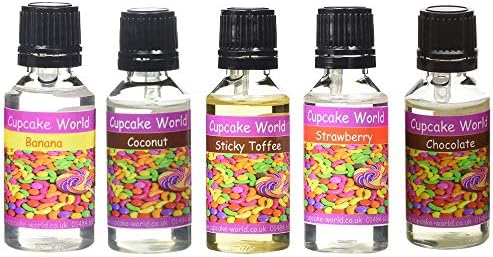 Cupcake World Intense Food Flavourings Favourites Pack 28.5 ml (Total 5 Flavours)