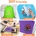 Lzerking 50 Pcs Drawstring Backpack Bulk -10 Colors, 13.4x16 Inches Reusable Drawstring Bags for Gift, Homeless, HTV, Gym, Sports, Lightweight & Machine Washable