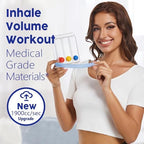 Breathing Exercise Device for Lungs, Lung Exerciser Device, Breathing Trainer– Upgraded Capacity 1900cc/sec, Improves Respiratory Health & Aids Recovery