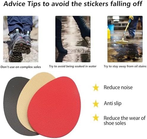 Non Slip Shoe Pads,Shoe Bottom Grip Anti Slip Silica Gel Self Adhesive Anti Slip Sole Protector for Heels (Black 8pcs)