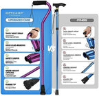 GPTCAMP Walking Cane and Walking Stick for Men Women,Lightweight Folding Canes with Offset Soft Cushioned Handle,Adjustable & Collapsible,Mobility & Leg Surgery Recovery