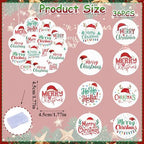 36PCS Edible Christmas Hat Cupcake Toppers Wafer Paper Merry Christmas HoHoHo Cupcake Picks for Holiday Theme Christmas Party Baby Shower Birthday Supplies