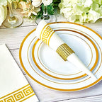 LITOPAK 200 Pack Paper Hand Towels for Bathroom, Guest Towels Disposable, and Paper Napkins Disposable for the Bathroom, Kitchen, Wedding, Party, and Dinner(Gold)