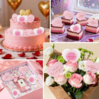 30PCS Happy Valentine’s Day Cake Toppers, Acrylic Cupcake Toppers 3 Different Pattern Heart Shape Custom Cupcake Picks for Valentine’s Party Anniversary Pastries Decorations (30 Pink Heart)