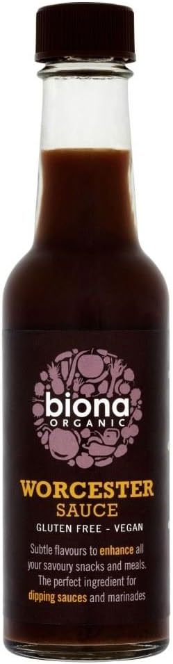 Biona Organic Worcester Sauce (140ml) - Pack of 2