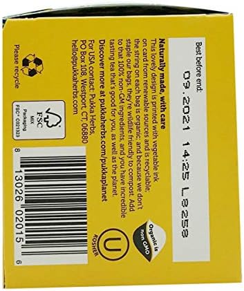 Pukka Calming Chamomile, Vanilla & Manuka Honey Organic Herbal Tea, Soothing Organic Tea Infusion Selection, Honey & Fennel Blend, Caffeine Free, 20 Total Tea Bags