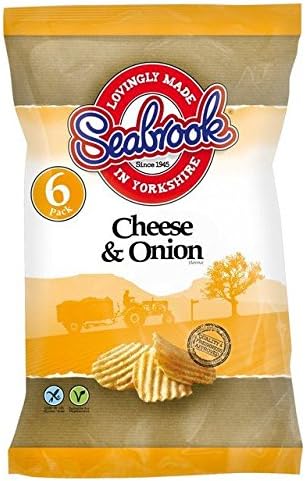 Seabrook Crinkle Cut Cheese & Onion Crisps 25g x - 6 per pack