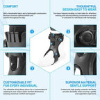 AFO Foot Drop Brace,Medical Ankle Foot Orthosis for Hemiplegia Stroke Varus Walking Support Shoes,Ankle Brace Stabilizer with Inflatable Airbag (Right Foot, Large)