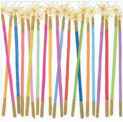 Caspari Party Candles Paper Luncheon Napkins - 20 Per Package