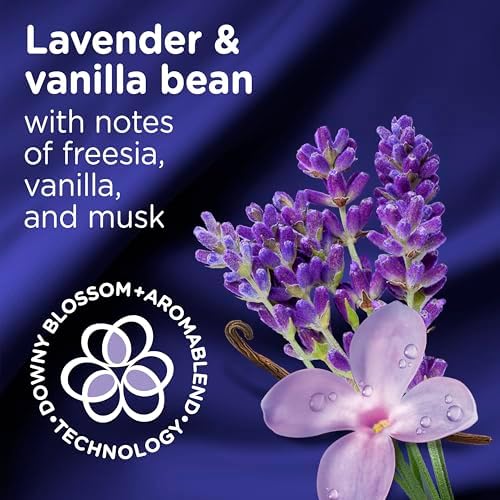 Downy Ultra Soft Fabric Softener Liquid, Calm, Lavender and Vanilla Bean, 56 fl oz, 83 Loads