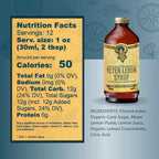 Portland Syrups Meyer Lemon Syrup - Premium Beverage Concentrate for Delicious Cocktails, Tea, Soda, Coffee Drinks, Baking, and More - 12 oz with 12 Servings (Pack of 1)