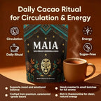 Maia Ceremonial Cacao Powder—Rich in Natural Flavonoids Blend Flavanols Cocao, and Theobromine, Sugar-Free, Vegan, Gluten-free, and Non-GMO—Helps Boost Energy, Mental Clarity, and Mood 10.5 Ounce