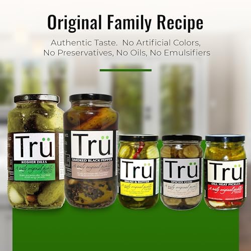 Tru Zesty Jalapeño Medium Hot Sauce – All Natural & Fresh Ingredients | Tangy & Spicy Flavor with Smoked Black Pepper Pickle Blend, 5 Fl Oz (Pack of 2)