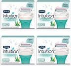 Schick Intuition Pure Nourishment Womens Razor Refills with Coconut Milk and Almond Oil, 3 Count (Pack of 4)