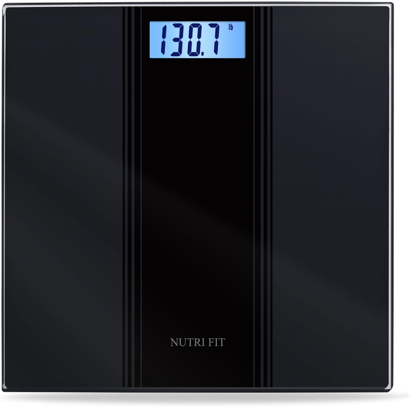 NUTRI FIT Scale for Body Weight Digital Bathroom Scale, Highly Accurate Electronic Weighing Machine for People, LCD Backlit Display, Large Size for Safe Home Use, 400 lbs