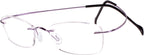 Agstum Titanium Rimless Flexible Frame Hingeless Optical Eyeglasses Clear Lens