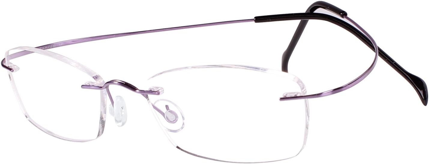 Agstum Titanium Rimless Flexible Frame Hingeless Optical Eyeglasses Clear Lens