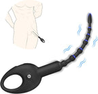 Vibrating Penis Plug Urethra Vibrator Penis Vibrator Dilators 10 Vibration Modes Male Sex Toys Sounding Rods Urethra Full Silicone Penis Toys Urethral Plug Urethral Sound Toys