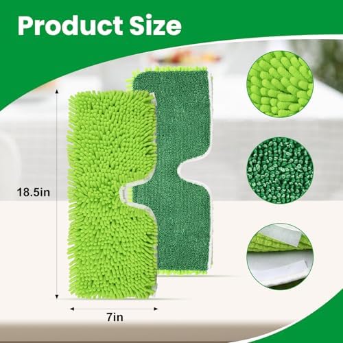 2 Pack 2-Sided Microfiber Mop Refill Heads for Libman 18" 2-Sided Microfiber Dust Mop