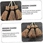 SAFIGLE Halloween Broom Charm Pendant Miniature Witch Broom Decor for Jewelry Making Necklaces Bracelets and Keychains for Halloween Cosplay and Festive Decorations