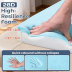 73x28x3 inch Massage Bed Mattress Topper with Removable Cover, Non-Slip Elastic Bands Lash Bed Cushion, 2cm Memory Foam + 28D High-Resilience Foam Massage Table Pad for Spa Lash Extensions Salon, Grey