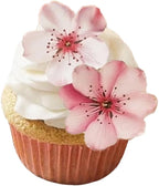 NEW Sugar Robot - Edible Wafer Cherry Blossoms for cake decorating - Small Size - Edible flowers cake decorations - Premium Crafted - Made in the USA Cake -Set of 24 (Wafer Flowers)