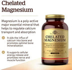 Solgar Chelated Magnesium, 250 Tablets - Supports Nerve & Muscle Function - Promotes Healthy Bones - Vital for Cellular Energy Release - Non-GMO, Vegan, Gluten Free, Dairy Free - 62 Servings