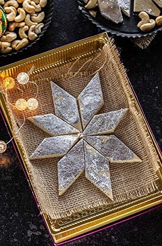 HIMALYA FRESH Kaju Katli 12oz - Premium Authentic Indian Food & Sweets Made With Cashew Nuts. Just two ingredients Cashew Nuts and sugar - No Fillers Or Preservatives (1 Box)