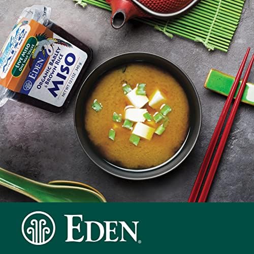 Eden Organic Barley & Brown Rice Miso Paste, Mugi & Genmai, Live Culture, Umami Rich, Made in Japan, 12.1 oz (345g)