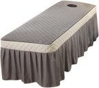 Generic Elastic Cover for Massage Bed with Breath Hole, Salon Sheet, Grey