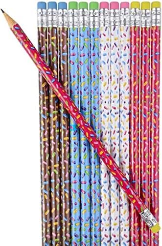 Donut Cupcake Sprinkle Pencils | 48 Pc | Sweet Treats Party Favors Candy Land