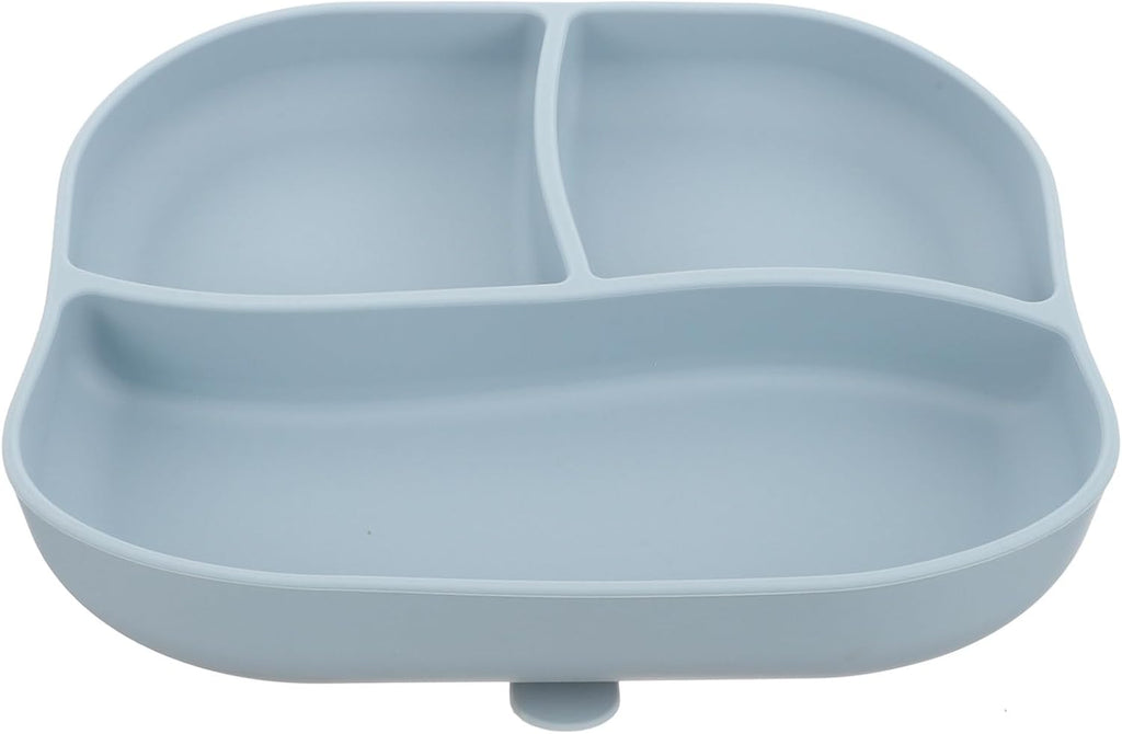 Multi-Grid Silicone Suction Plate for Elderly Divided Food Tray Strong Suction Cup Adaptive Eating Plate for Patients and Seniors