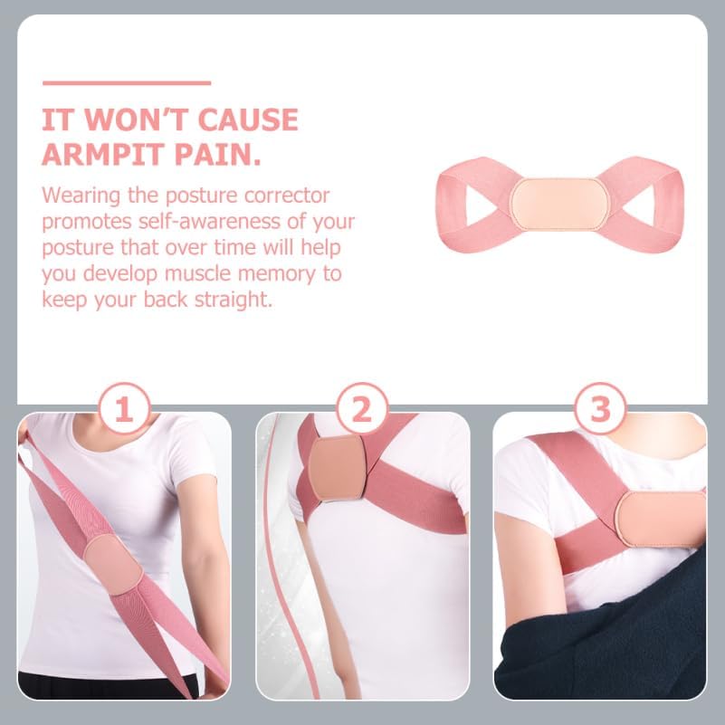 ULTECHNOVO Adjustable Posture Corrector Back Brace for Men Women Kids Lightweight Breathable Spine Support Strap Comfortable Invisible Back Straightener for Home Office Use