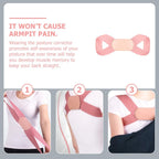 ULTECHNOVO Adjustable Posture Corrector Back Brace for Men Women Kids Lightweight Breathable Spine Support Strap Comfortable Invisible Back Straightener for Home Office Use