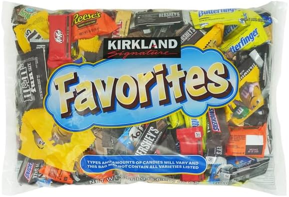 Kirkland Signature All Chocolate Candy Pieces Bulk Assortment for Halloween, Parties, School: 150 Pcs (5.6 lbs)
