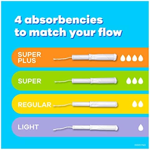 Tampax Tampons, Regular Absorbency, Cardboard Applicator, Leakgaurd Skirt, Unscented, 40 Count
