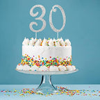 Large Number 3 Cake Topper Bling Rhinestone Number Cake Toppers 3rd Birthday Cake Topper, Anniversary Cake Toppers, 16 18 21 30 40 50 60 70 80 90 Birthday Anniversary Cake Decorations (3, Silver)