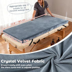 73x28x3 inch Massage Bed Mattress Topper with Removable Cover, Non-Slip Elastic Bands Lash Bed Cushion, 2cm Memory Foam + 28D High-Resilience Foam Massage Table Pad for Spa Lash Extensions Salon, Grey