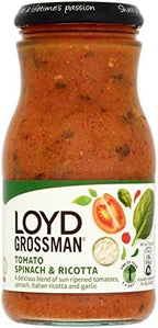 Loyd Grossman Seasonal Pasta Sauce - Tomato Spinach & Ricotta (350g) - Pack of 6
